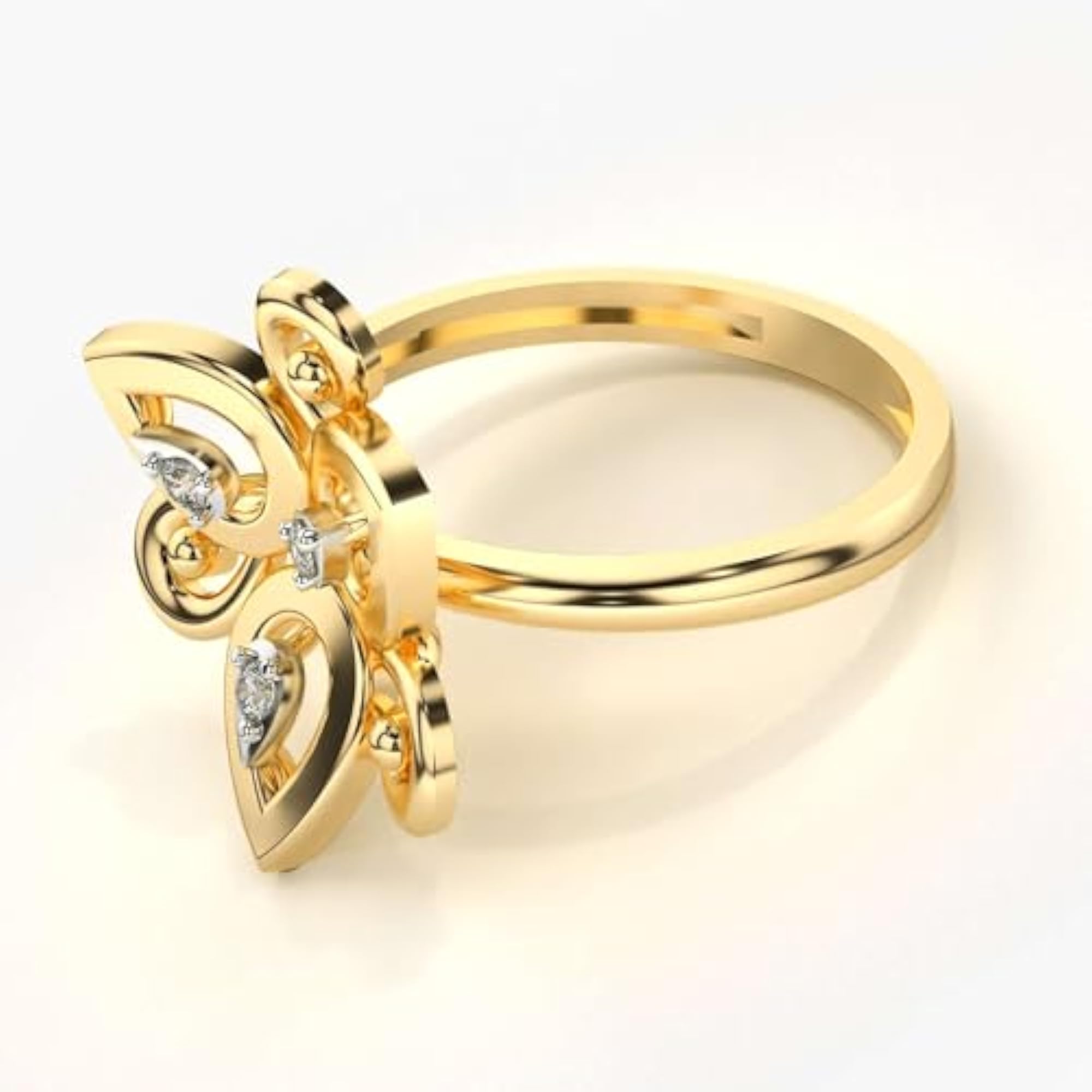 Women's Sterling Silver & Certified Lab Grown Diamond Ring, 0.06cts